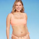 Women's Bralette Bikini Top - Wild Fable Peach