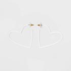 Target Sugarfix By Baublebar Coated Heart Hoop Earrings - White, Girl's