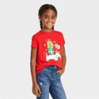 Girls' Printed Short Sleeve Graphic T-shirt - Cat & Jack Red