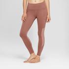 Women's Comfort High-waisted 7/8 Leggings With Mesh Panel And Side Pockets - Joylab Rose Taupe Pink