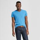 Men's Standard Fit Short Sleeve V-neck T-shirt - Goodfellow & Co Blue Beam