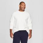 Men's Big & Tall Long Sleeve Textured Crew Neck Shirt - Goodfellow & Co White Feather