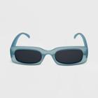 Women's Matte Rectangle Sunglasses - Wild Fable Blue