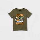Toddler Boys' Star Wars Baby Yoda Short Sleeve Graphic T-shirt - Olive Green