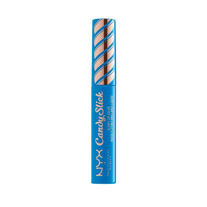 Nyx Professional Makeup Candy Slick Glowy Lip Color Extra Mints - 0.25 Fl Oz, Turquoise