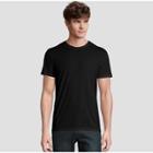 Hanes Premium Men's Short Sleeve Black Label Crew-neck T-shirt - Black