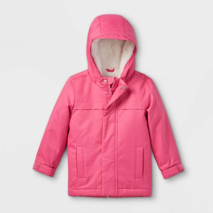 Toddler Fur Lined Everyday Jacket - Cat & Jack Pink