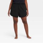 Women's Plus Size Mid-rise Knit Shorts 5 - All In Motion Black