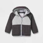 Toddler Long Sleeve Fleece Jacket - Cat & Jack Charcoal Gray