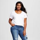 Women's Plus Size Perfect T-shirt - Ava & Viv White