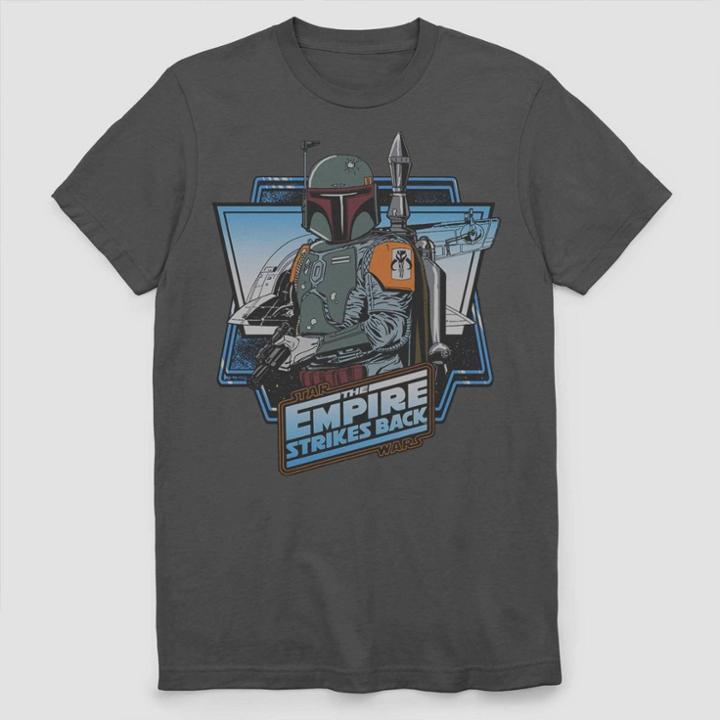 Men's Star Wars The Empire Strikes Back Boba Fett Short Sleeve Graphic T-shirt - Black