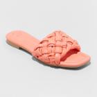 Women's Carissa Woven Slide Sandals - A New Day Pink