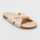 Women's Junie Wide Width Knotted Footbed Sandals - Universal Thread Cream (ivory) 11w,
