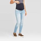 Maternity Crossover Panel Light Wash Jeggings - Isabel Maternity By Ingrid & Isabel Light Blue