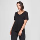 Women's Short Sleeve Drapey T-shirt - Prologue Black