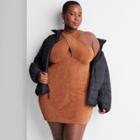 Women's Plus Size Sleeveless Bodycon Dress - Wild Fable Copper