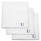 Target Monogram Groomsmen Gift Handkerchief Set - U, White - U