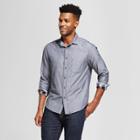 Men's Standard Fit Long Sleeve Double Weave Shirt - Goodfellow & Co Black