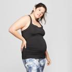Maternity Plus Size Active Tank - Isabel Maternity By Ingrid & Isabel Black