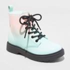 Girls' Zoe Rainbow Print Zipper Lace-up Combat Boots - Art Class Gradient