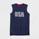 Boys' Sleeveless Usa Graphic T-shirt - All In Motion Navy Xs, Boy's, Blue