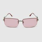 Women's Rimless Rectangle Sunglasses - Wild Fable Pink
