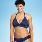 Women's Faux Wrap Halter Bikini Top - Kona Sol Navy S, Size: