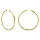 Distributed By Target Women's Gold Plated Twisted Hoop,