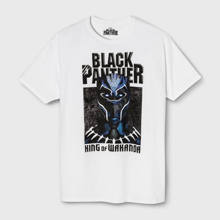 Men's Marvel Black Panther Wakanda Short Sleeve T-shirt - White