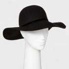 Women's Felt Floppy Hat - A New Day Black,
