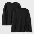 Boys' 2pk Long Sleeve T-shirt - Cat & Jack Black