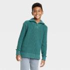 Boys' Quarter Zip Sweater - Cat & Jack Dark Green