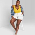 Women's Plus Size Notch Front Round Neck Tank Top - Wild Fable Gold 1x, Women's,