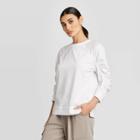 Women's Long Sleeve Crewneck T-shirt - Prologue White