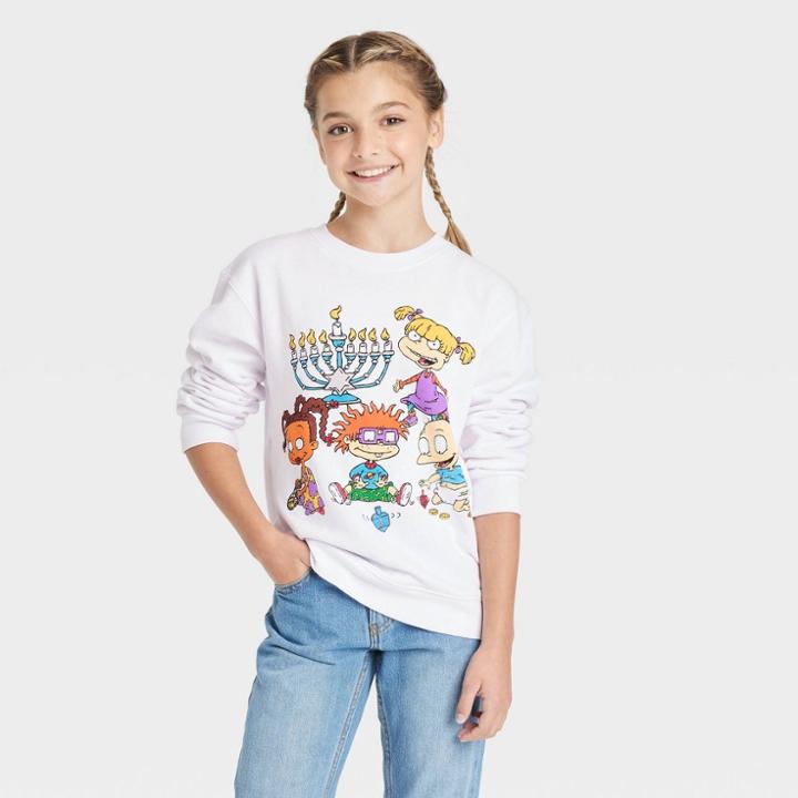 Kids' Nickelodeon Rugrats Crewneck Sweatshirt - White