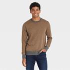 Men's Regular Fit Crewneck Pullover Sweater - Goodfellow & Co Tan
