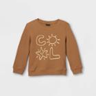 Toddler Boys' 'cool' Fleece Waffle Sweatshirt - Art Class Brown