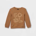 Toddler Boys' 'cool' Fleece Waffle Sweatshirt - Art Class Brown
