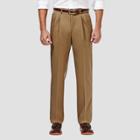 Haggar Men's Premium No Iron Classic Fit Pleated Casual Pants - British Khaki 32x30, Men's, British Green