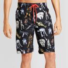 Men's 10.5 Star Wars Figures Print Board Shorts - Black