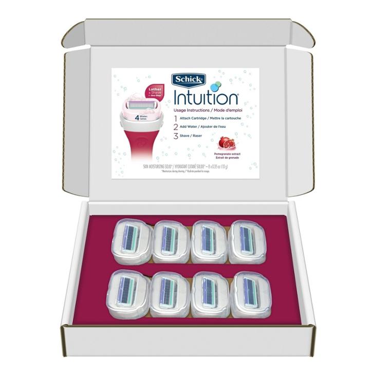 Schick Intuition Pomegranate Women's Refills Open Container