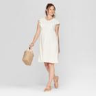 Maternity Sleeveless Lace Front Ruffle Dress - Isabel Maternity By Ingrid & Isabel Sour Cream