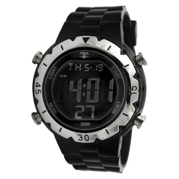 Trax Digital Rubber Chronograph Multifunction Watch - Black, Girl's