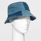 Women's Patchwork Bucket Hat - Universal Thread Denim, Blue