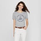 Women's Short Sleeve Campfires & Cocktails Graphic T-shirt - Awake Heather Gray