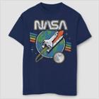 Fifth Sun Boys' Nasa Retro Blast Logo Off T-shirt - Navy