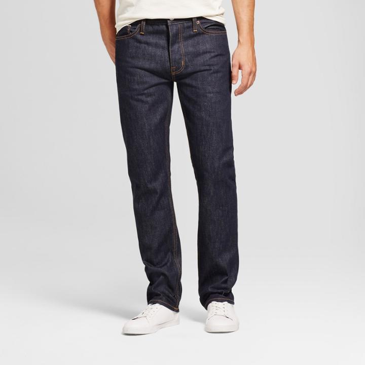 Men's Slim Straight Fit Selvedge Denim - Goodfellow & Co Indigo