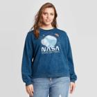 Women's Nasa Plus Size Graphic Sweatshirt - Navy