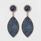 Sugarfix By Baublebar Teardrop Druzy Earrings - Navy, Women's, Blue