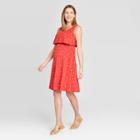 Maternity Polka Dot Sleeveless Double Layer Nursing Dress - Isabel Maternity By Ingrid & Isabel Red